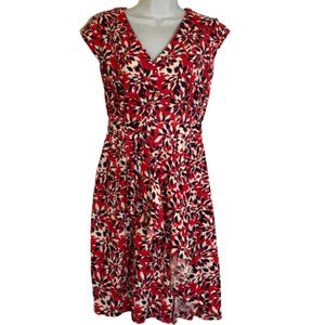 HOLD Mata Traders Faux Wrap Retro Floral Dress S